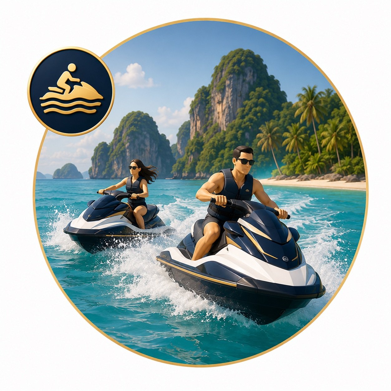 Jet ski island safari adventure tour in Phuket