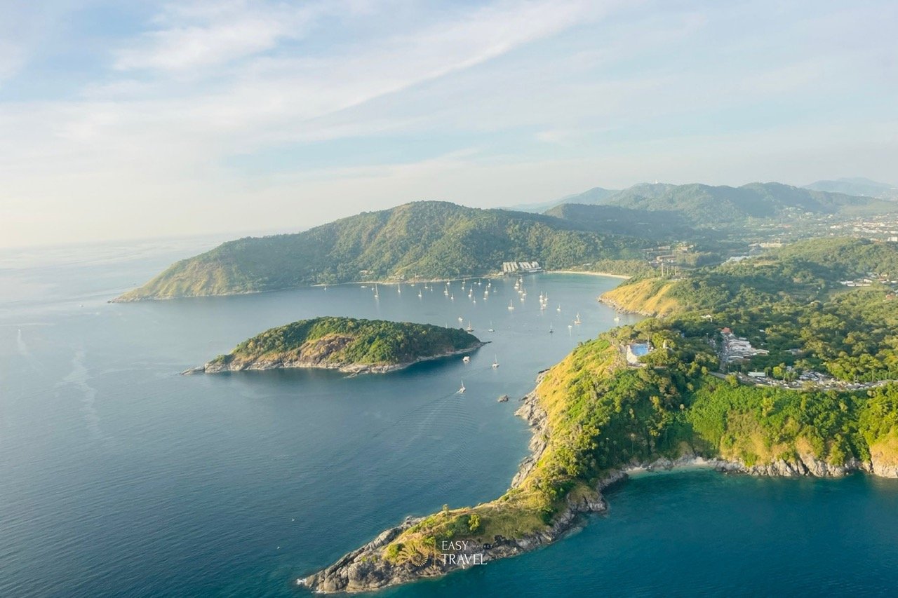 South Phuket · Cape Phrom Thep · Krabi Direction — scenic flight 45 min